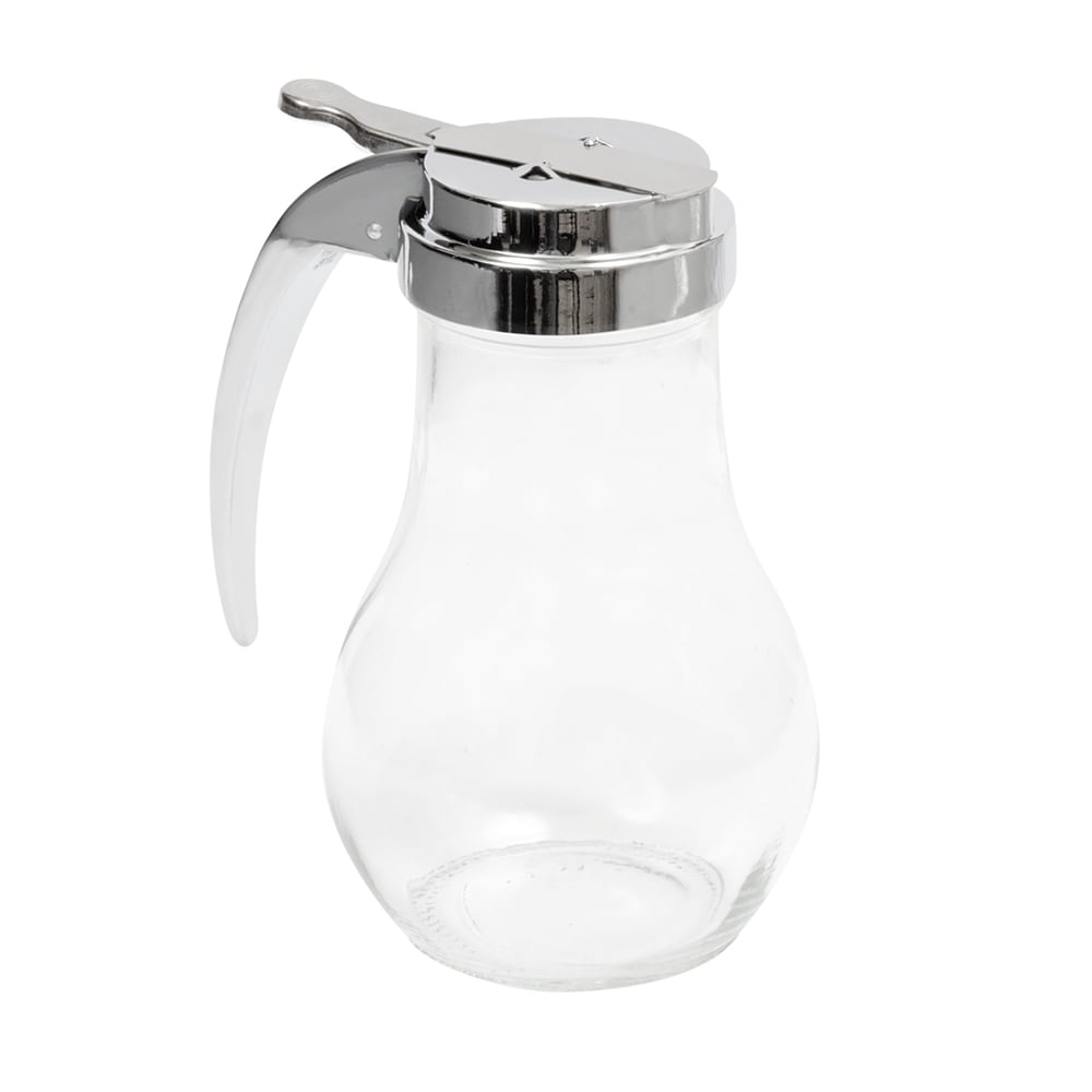 Vollrath 214 14 oz Dripcut® Teardrop Dripcut Server - Glass, Chrome Top