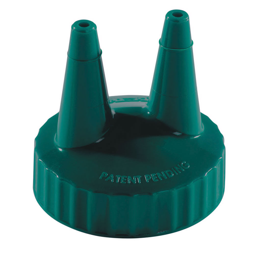 Vollrath 2200-191 Twin Tip Replacement Cap w/ Standard Mouth, Fits 8 32 oz, Green