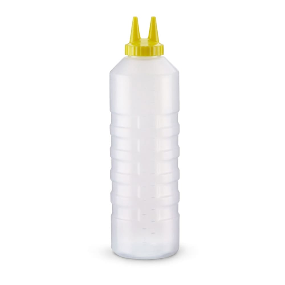 Vollrath 2224-13 24 oz Twin Tip Squeeze Bottle - Clear with Clear Cap