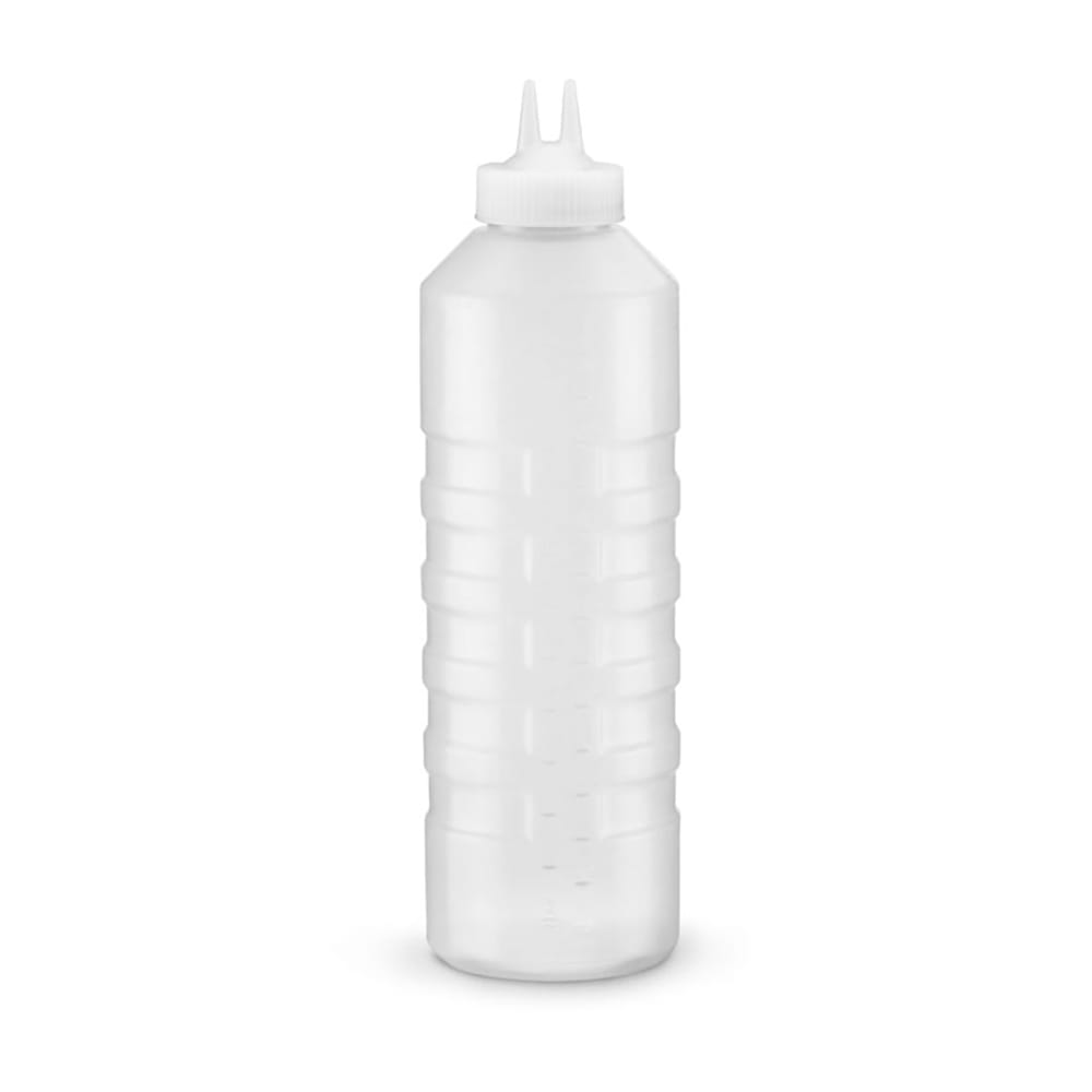 Vollrath 2232-13 32 oz Twin Tip Squeeze Bottle - Clear with Clear Cap