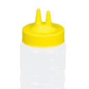 Vollrath 2300-08 Twin Tip Squeeze Bottle Replacement Cap - Wide Mouth, 16 32 oz, Yellow thumbnail 4