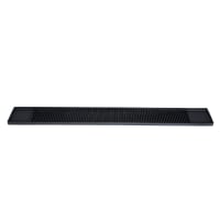 Vollrath 2330-99 Rectangular Bar Mat - 23 1/2" x 3 1/8", Rubber, Black thumbnail 2