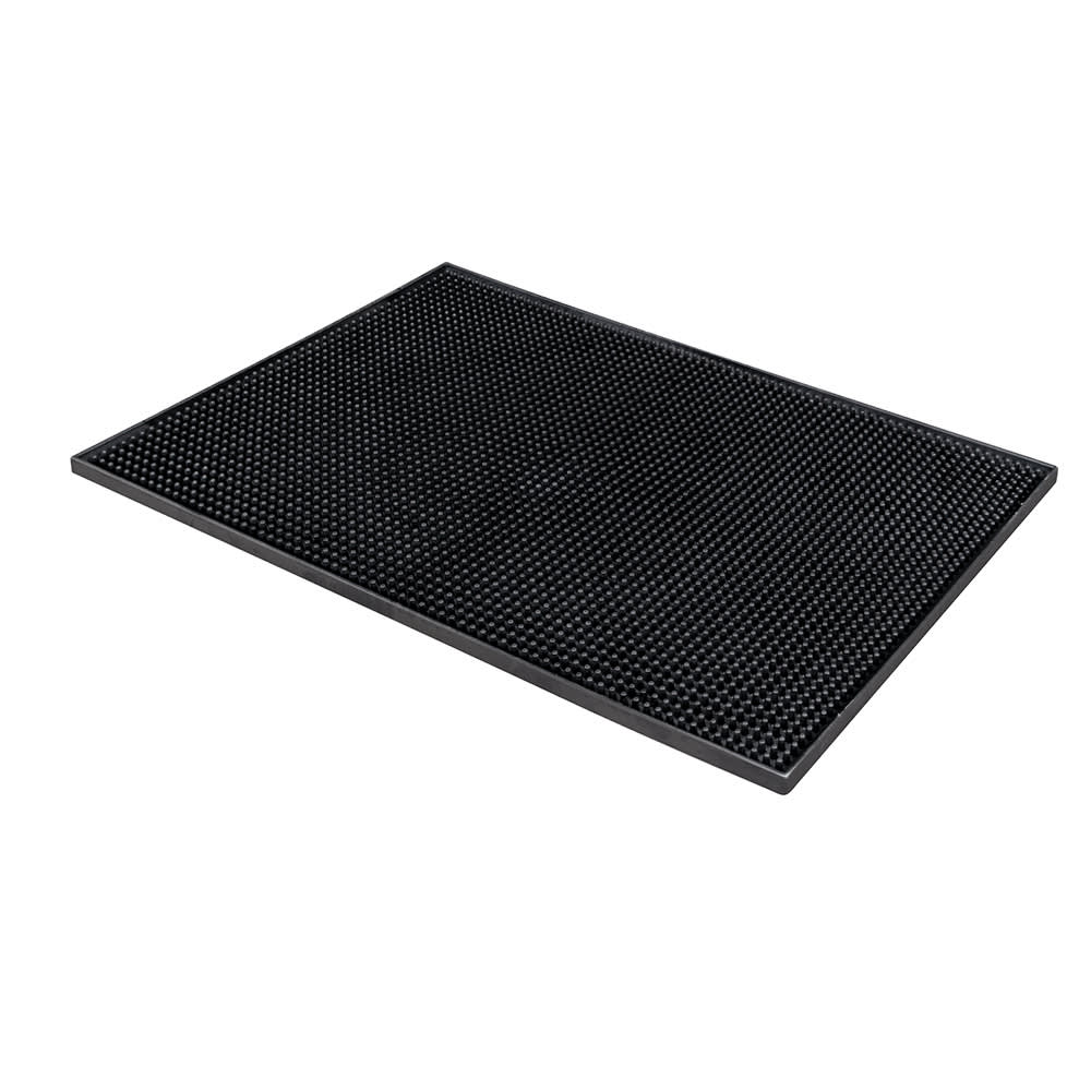Vollrath 2331-99 Rectangular Bar Mat - 18" x 12", Rubber, Black