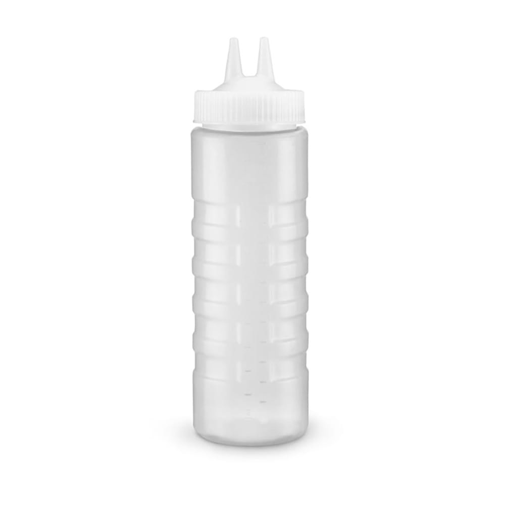 Vollrath 2332-13 32 oz Twin Tip Squeeze Bottle - Wide Mouth, Clear