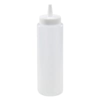 Vollrath 2808-13 8 oz Squeeze Dispenser - Clear Cap, Clear thumbnail 8
