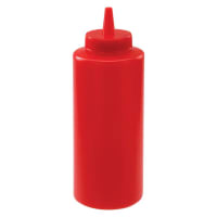 Vollrath 2812-02 12 oz Squeeze Dispenser - Red Cap, Red thumbnail 6