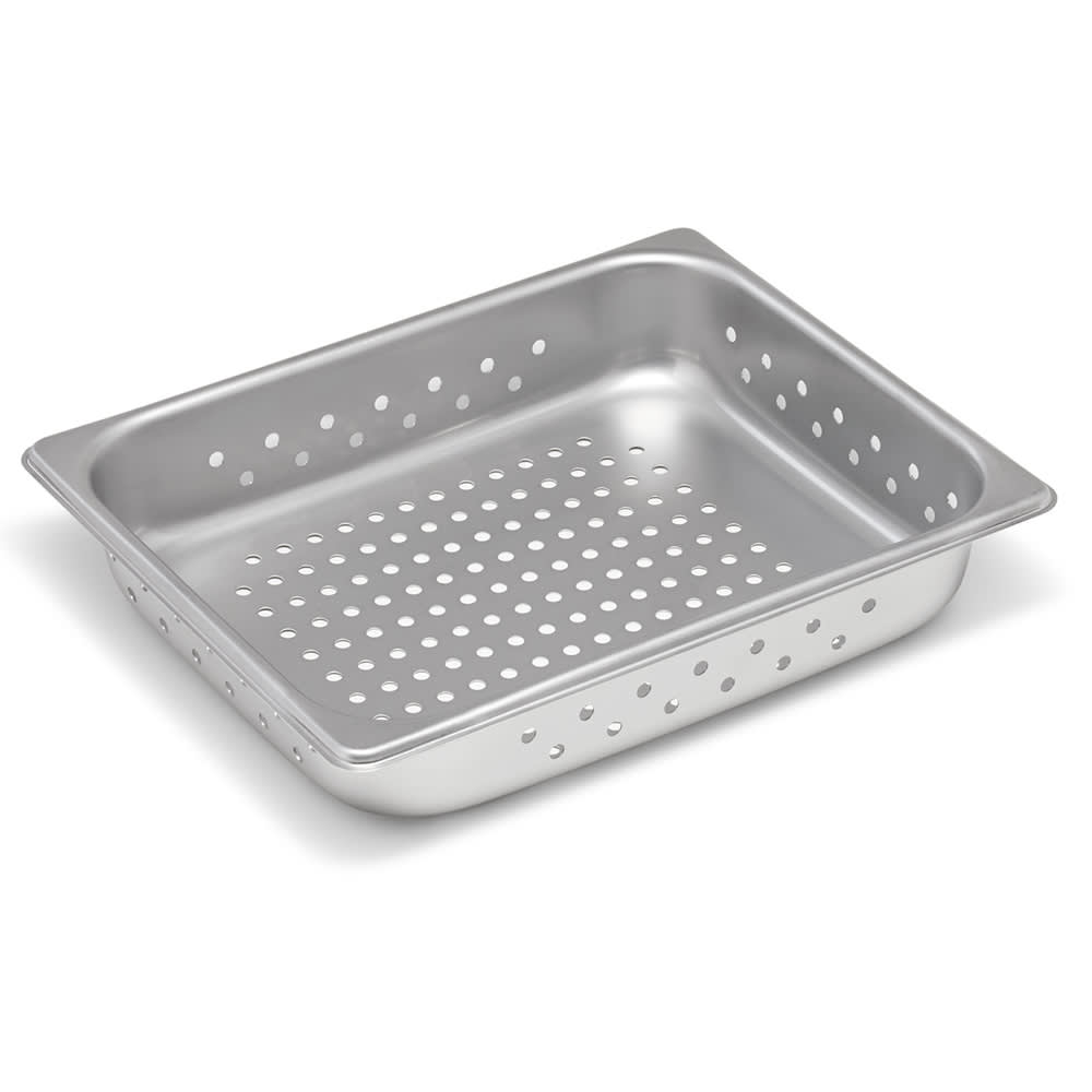 Vollrath 30223 Super Pan V® Half Size Steam Pan - Perforated, Stainless Steel