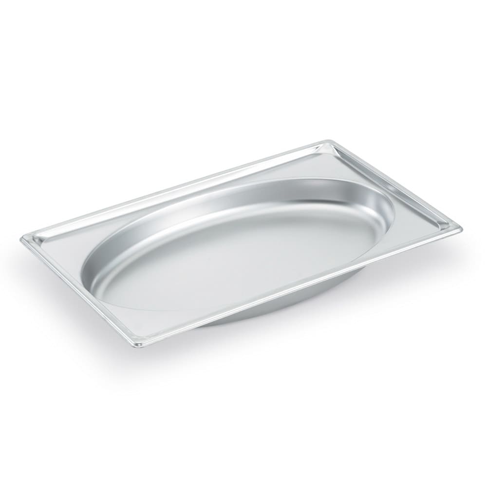 Vollrath 3101020 Super Pan® Shapes Full Size Steam Pan - Oval, Stainless Steel