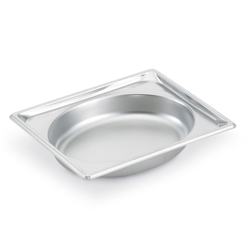 Vollrath 3102040 Super Pan® Shapes Half Size Steam Pan - Oval, Stainless Steel