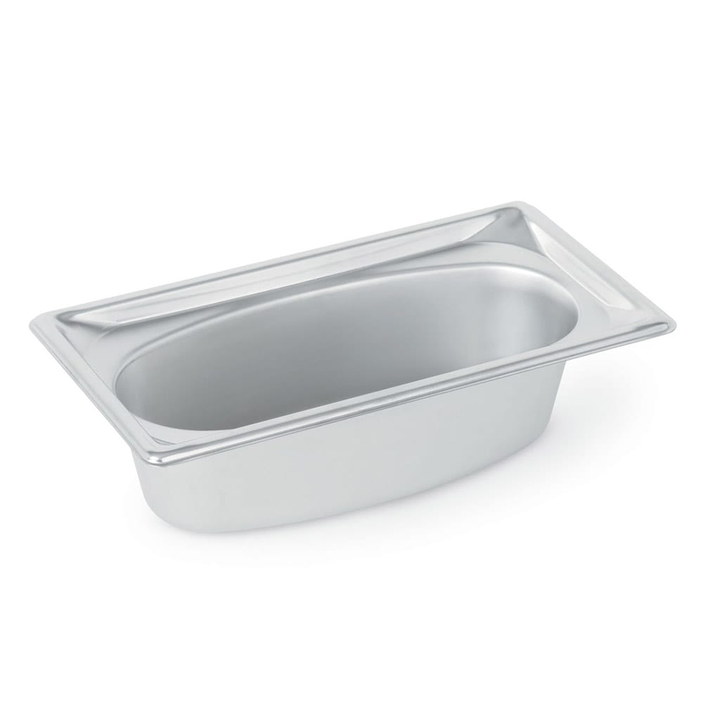 Vollrath 3103040 Super Pan® Shapes Third Size Steam Pan - Oval, Stainless Steel