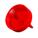 Vollrath 3300-02 Tri-Tip Replacement Cap - For 16,24,32 oz, Wide Mouth, Red thumbnail 3