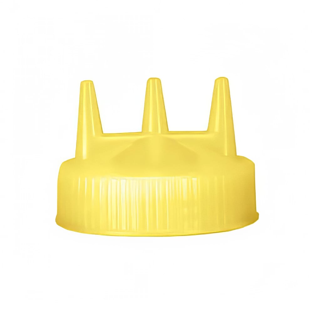 Vollrath 3300-08 Tri-Tip Replacement Cap - For 16,24,32 oz, Wide Mouth, Yellow