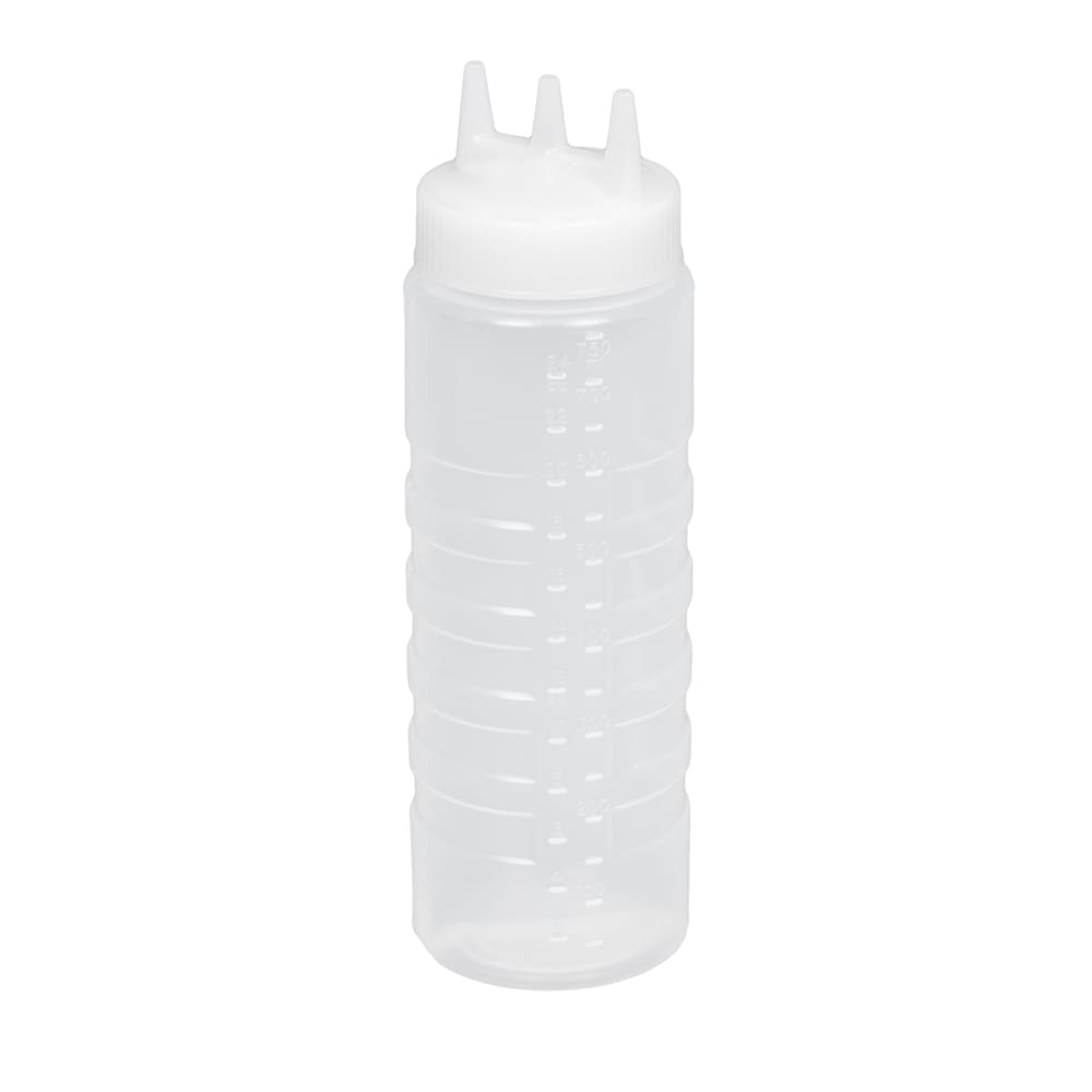 Vollrath 3324-13 24 oz Squeeze Dispenser - Wide Mouth, Clear Cap, Clear