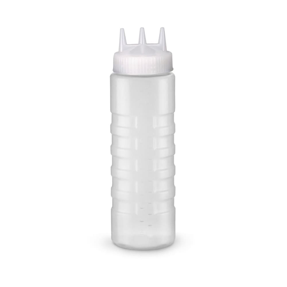Vollrath 3332-13 32 oz Squeeze Dispenser - Wide Mouth, Clear Cap, Clear