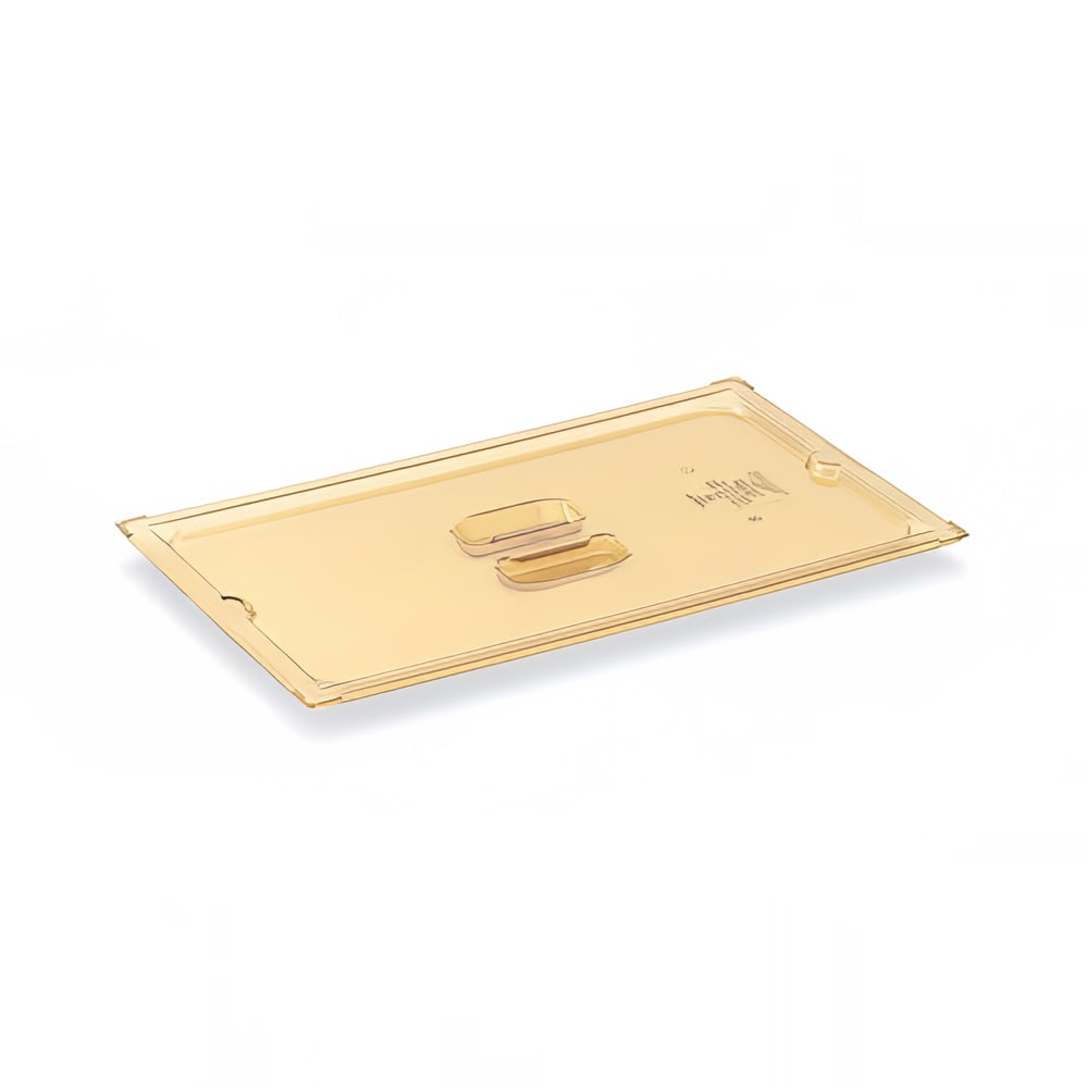 Vollrath 33400 1/4 Size High-Heat Solid Food Pan Cover - Amber