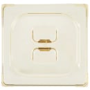 Vollrath 33600 1/6 Size High-Heat Solid Food Pan Cover - Amber thumbnail 2