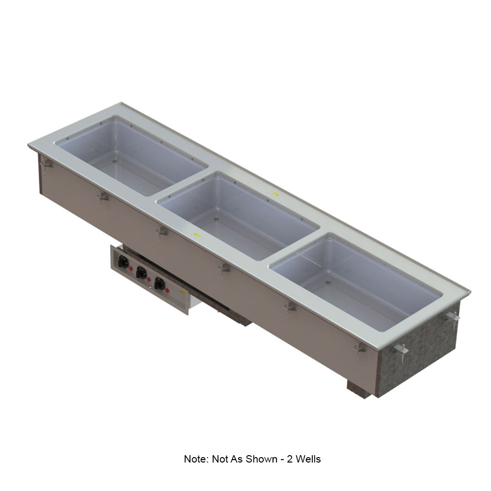 Vollrath 36646 Drop-In Hot Food Well w/ (2) Full Size Pan Capacity, 208 240v/1ph