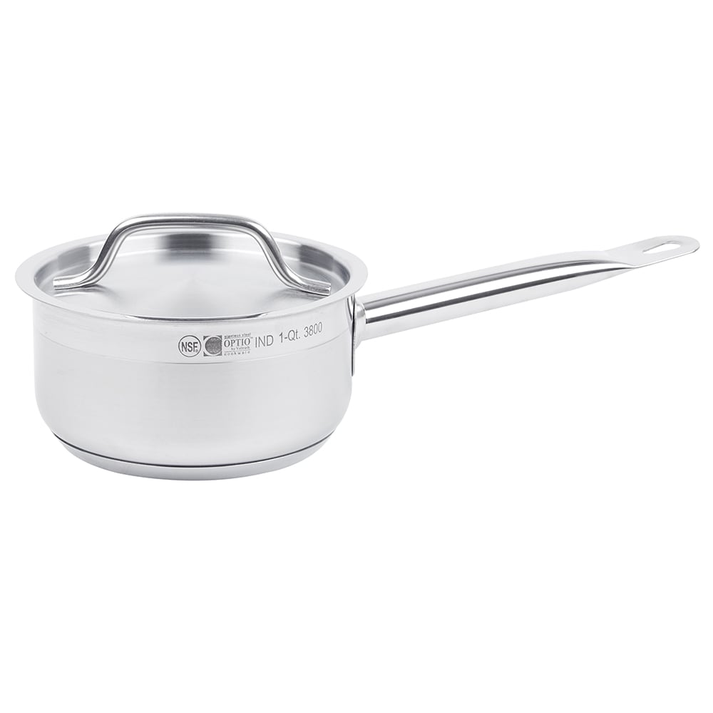 Vollrath 3800 1 qt Optio™ Stainless Steel Saucepan w/ Hollow Metal Handle - Induction ready