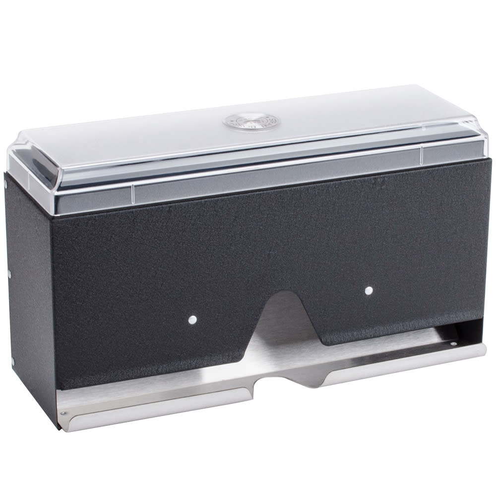 Vollrath 3805-06 Single Sided Straw Dispenser - 200 Capacity, Black