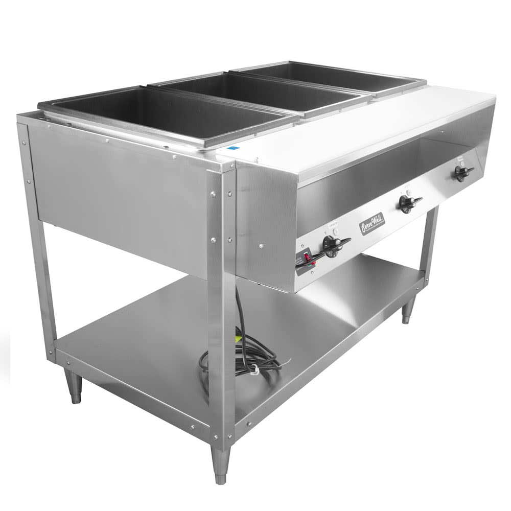 Vollrath 38103 46" Hot Food Table w/ (3) Wells & Cutting Board, 120v