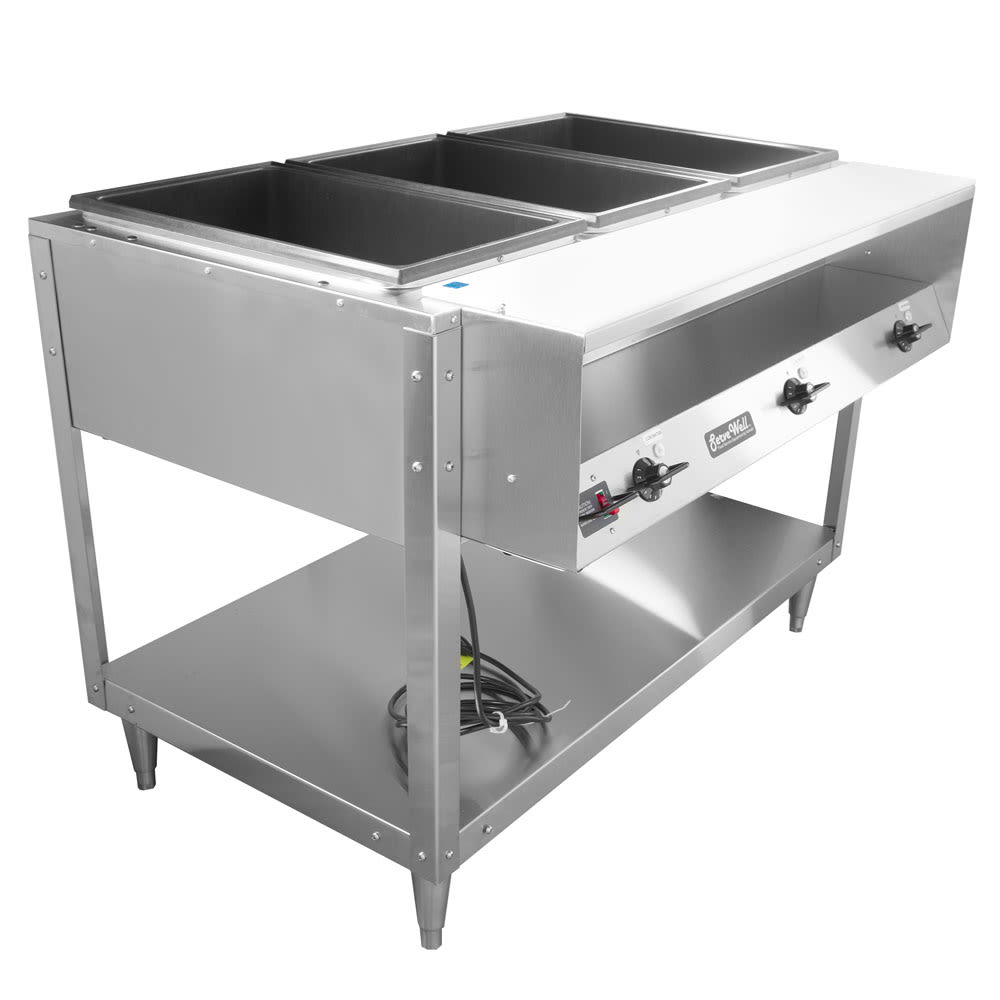 Vollrath 38117 46" Hot Food Table w/ (3) Wells & Cutting Board, 208 240v/1ph