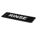 Vollrath 4522 Rinse Sign - 3" x 9", White on Black thumbnail 2