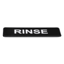 Vollrath 4522 Rinse Sign - 3" x 9", White on Black thumbnail 4