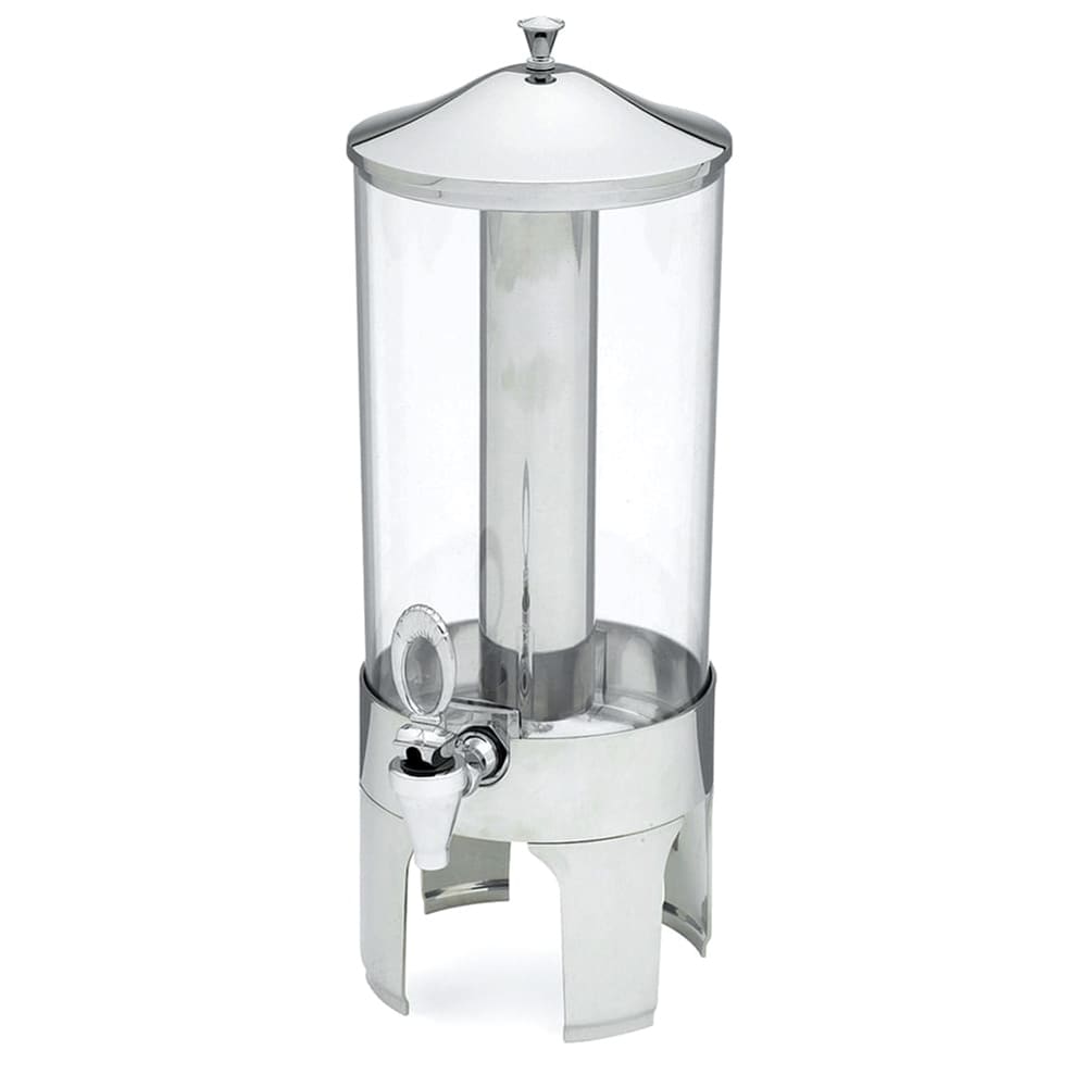 Vollrath 46285 2 gal Beverage Dispenser w/ Ice Tube - Plastic Container, Stainless Base