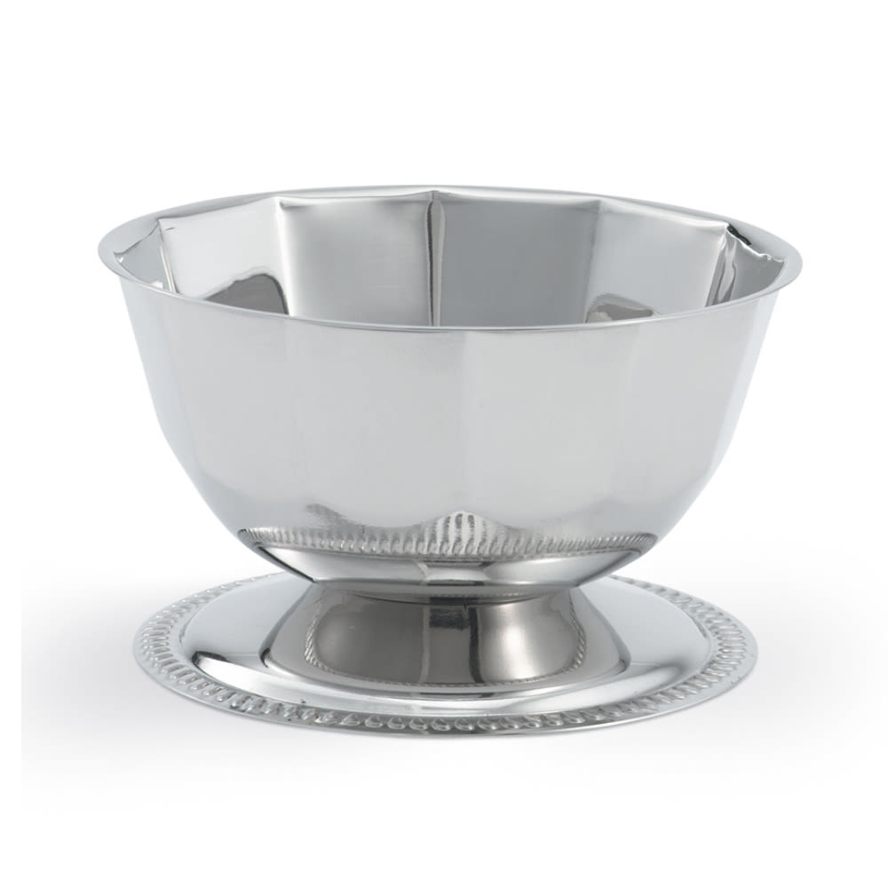 Vollrath 46701 Seafood Supreme Paneled Bowl - Gadroon Base, Stainless