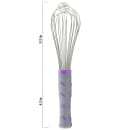 Vollrath 47002 10" Piano Whip - Purple Nylon Handle, Stainless Steel thumbnail 4