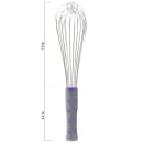 Vollrath 47003 12" Piano Whip - Purple Nylon Handle, Stainless Steel thumbnail 5