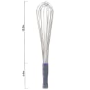Vollrath 47005 16" Piano Whip - Purple Nylon Handle, Stainless Steel thumbnail 4