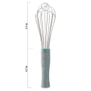 Vollrath 47090 10" French Whip - Aqua Nylon Handle, Stainless Steel thumbnail 4