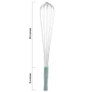 Vollrath 47095 20" French Whip - Aqua Nylon Handle, Stainless Steel thumbnail 4
