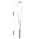 Vollrath 47096 22" French Whip - Aqua Nylon Handle, Stainless Steel thumbnail 5