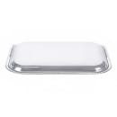 Vollrath 47260 Rectangular Serving Tray - Brass Accent, 18 1/4x12 1/3" Chrome thumbnail 4