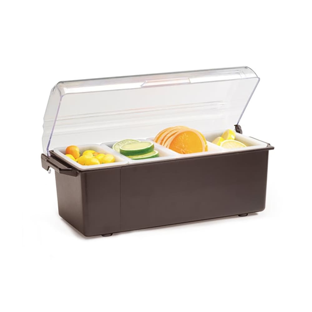 Vollrath 4741-01 (4) Compartment Bar Garnish Tray - Domed Lid