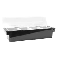 Vollrath 4741-06 (4) Compartment Bar Garnish Tray - Domed Lid thumbnail 2