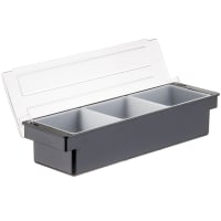 Vollrath 4742-06 (3) Compartment Bar Garnish Tray - Domed Lid thumbnail 2