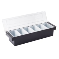 Vollrath 4743-01 (6) Compartment Bar Garnish Tray - Domed Lid thumbnail 2