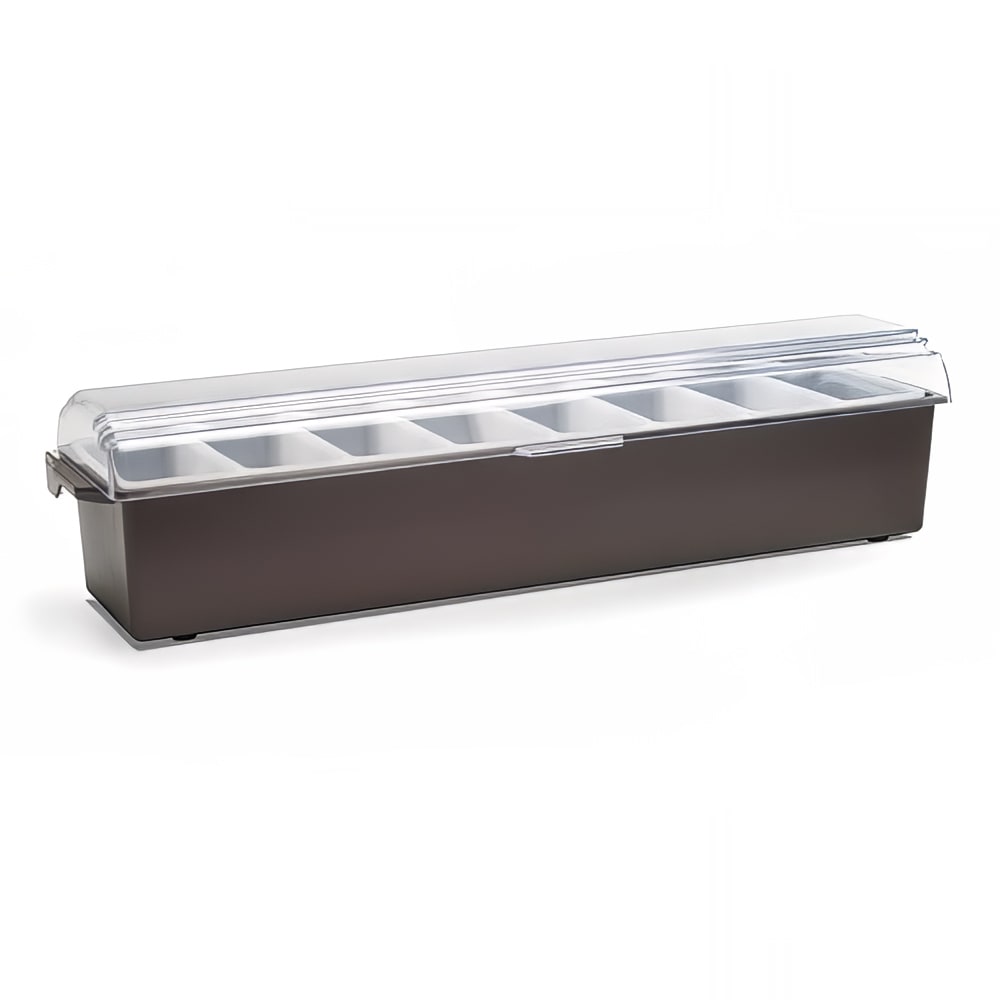 Vollrath 4746-01 (8) Compartment Bar Garnish Tray - Domed Lid