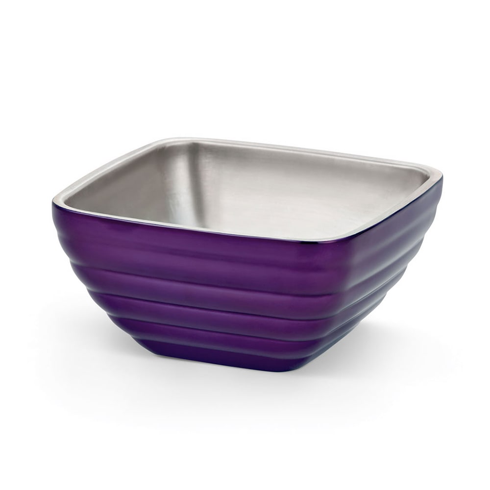 Vollrath 4763565 5 1/5 qt Square Insulated Bowl - Stainless, Passion Purple