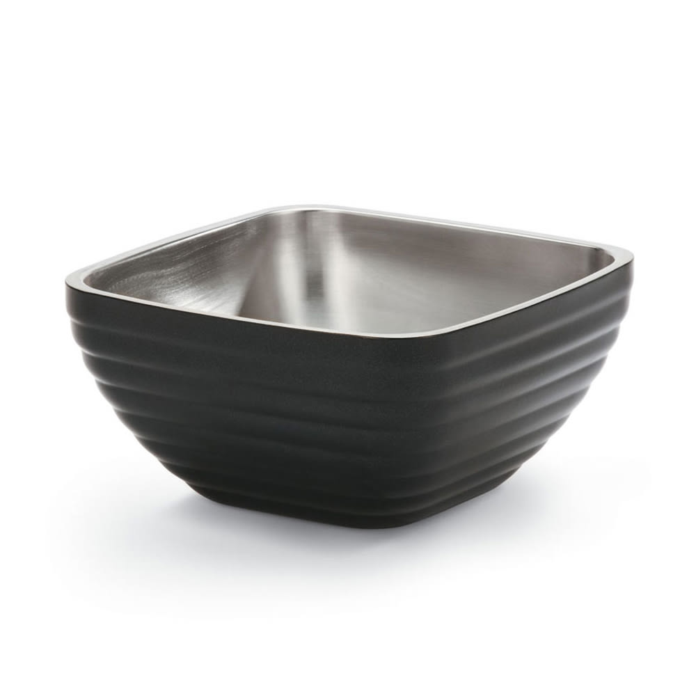 Vollrath 4763760 8 1/5 qt Square Insulated Bowl - Stainless, Black