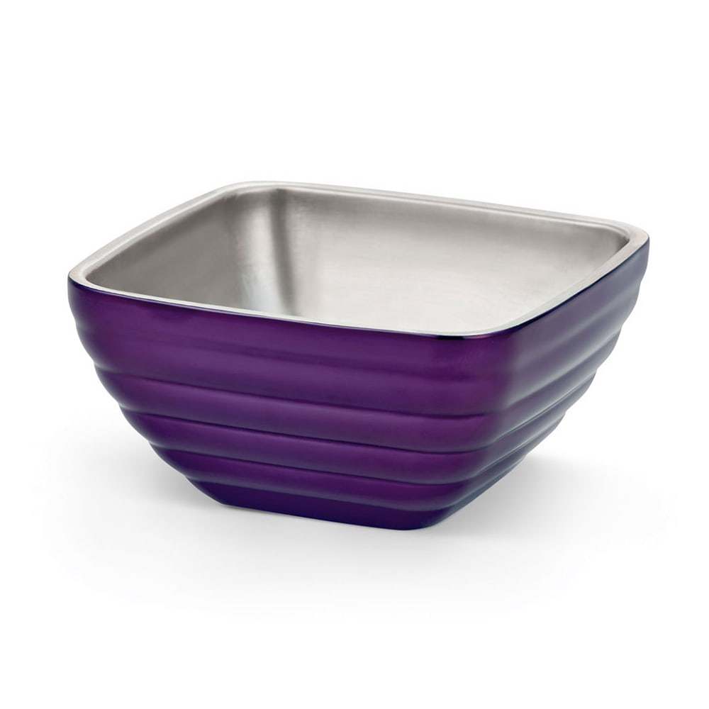 Vollrath 4763765 8 1/5 qt Square Insulated Bowl - Stainless, Passion Purple