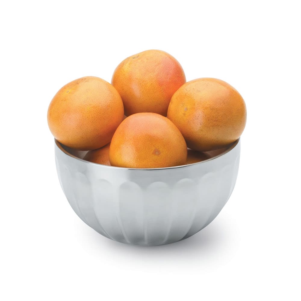 Vollrath 47687 3 2/5 qt Round Insulated Serving Bowl - MirrorFinish Stainless