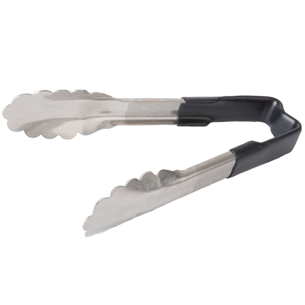 Vollrath 4780620 6"L Stainless Steel Utility Tongs - Black