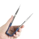 Vollrath 4780630 6"L Stainless Steel Utility Tongs - Blue thumbnail 4