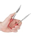 Vollrath 4780640 6"L Stainless Steel Utility Tongs - Red thumbnail 5