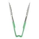 Vollrath 4780670 6"L Stainless Steel Utility Tongs - Green thumbnail 2