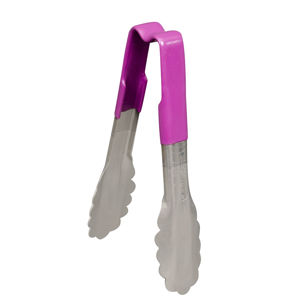 Vollrath 4780680 6"L Stainless Utility Tong, Purple